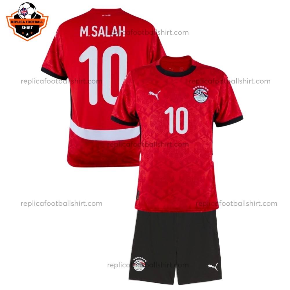 Egypt Home Kid Replica Football Kit 2025/26 M.SALAH 10 Printed Full View