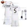 Real Madrid BELLINGHAM 5 Home Kid Replica Football Kit 2025/26 Full View