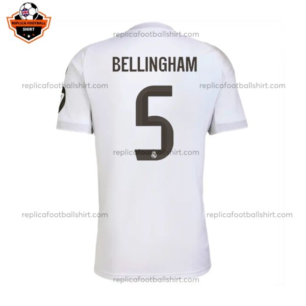 Real Madrid BELLINGHAM 5 Home Men Replica Football Shirt 2025/26 Back View