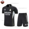 Real Madrid Black Training Kid Replica Football Kit 2025/26 - Front View