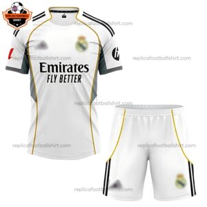 Real Madrid Home Kid Replica Football Kit 2025/26 - Front View