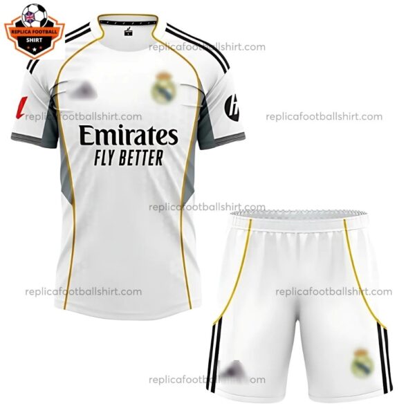 Real Madrid Home Kid Replica Football Kit 2025/26 - Front View