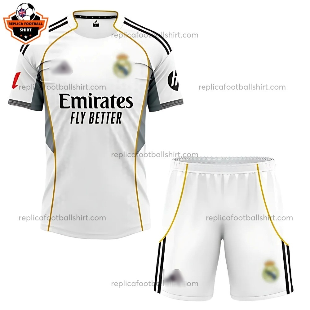 Real Madrid Home Kid Replica Football Kit 2025/26 - Front View