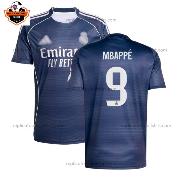 Real Madrid MBAPPE 9 Away Men Replica Football Shirt 2025/26 Full View