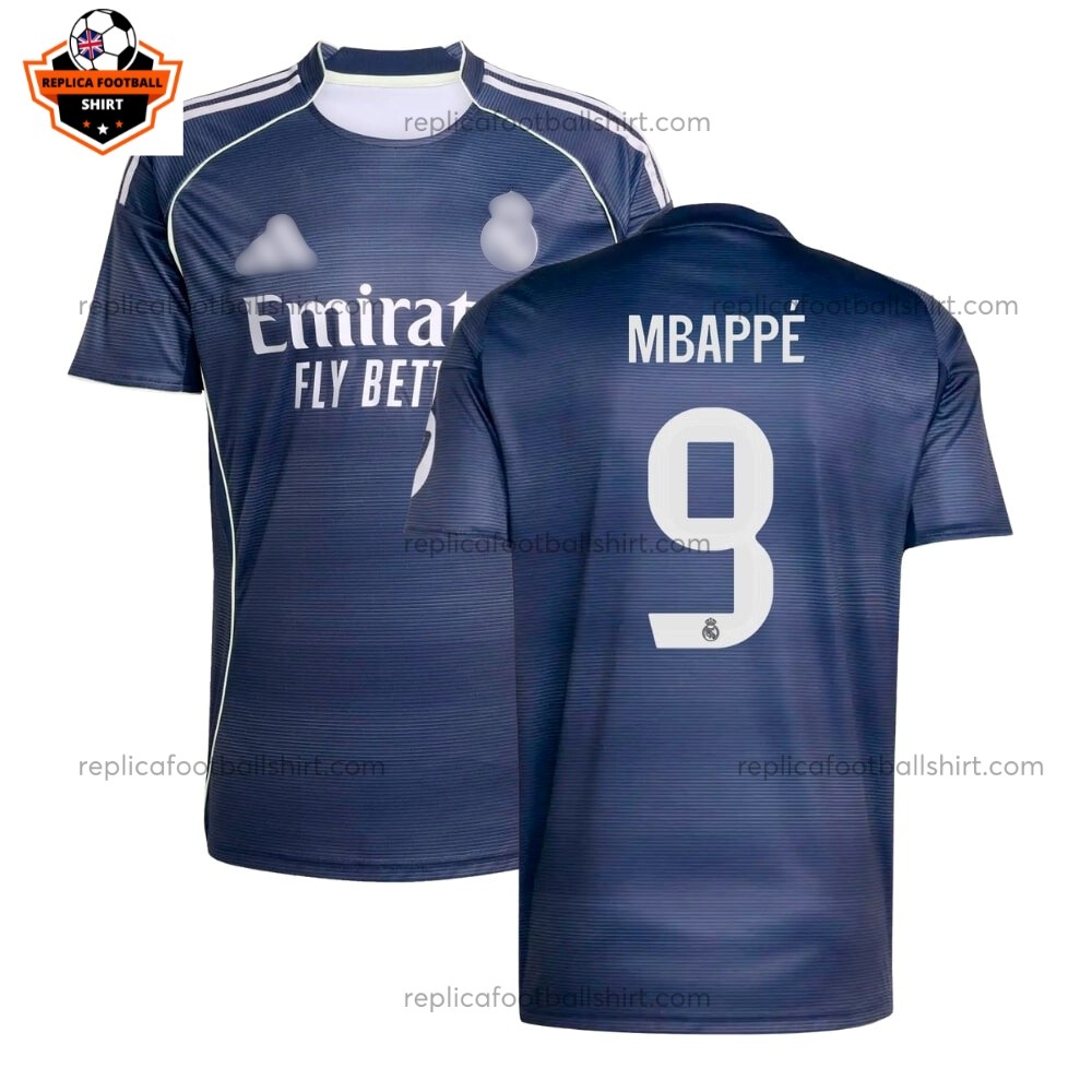 Real Madrid MBAPPE 9 Away Men Replica Football Shirt 2025/26 Full View