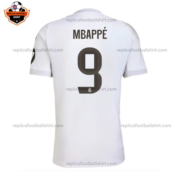 Real Madrid MBAPPE 9 Home Men Replica Football Shirt 2025/26 Back View