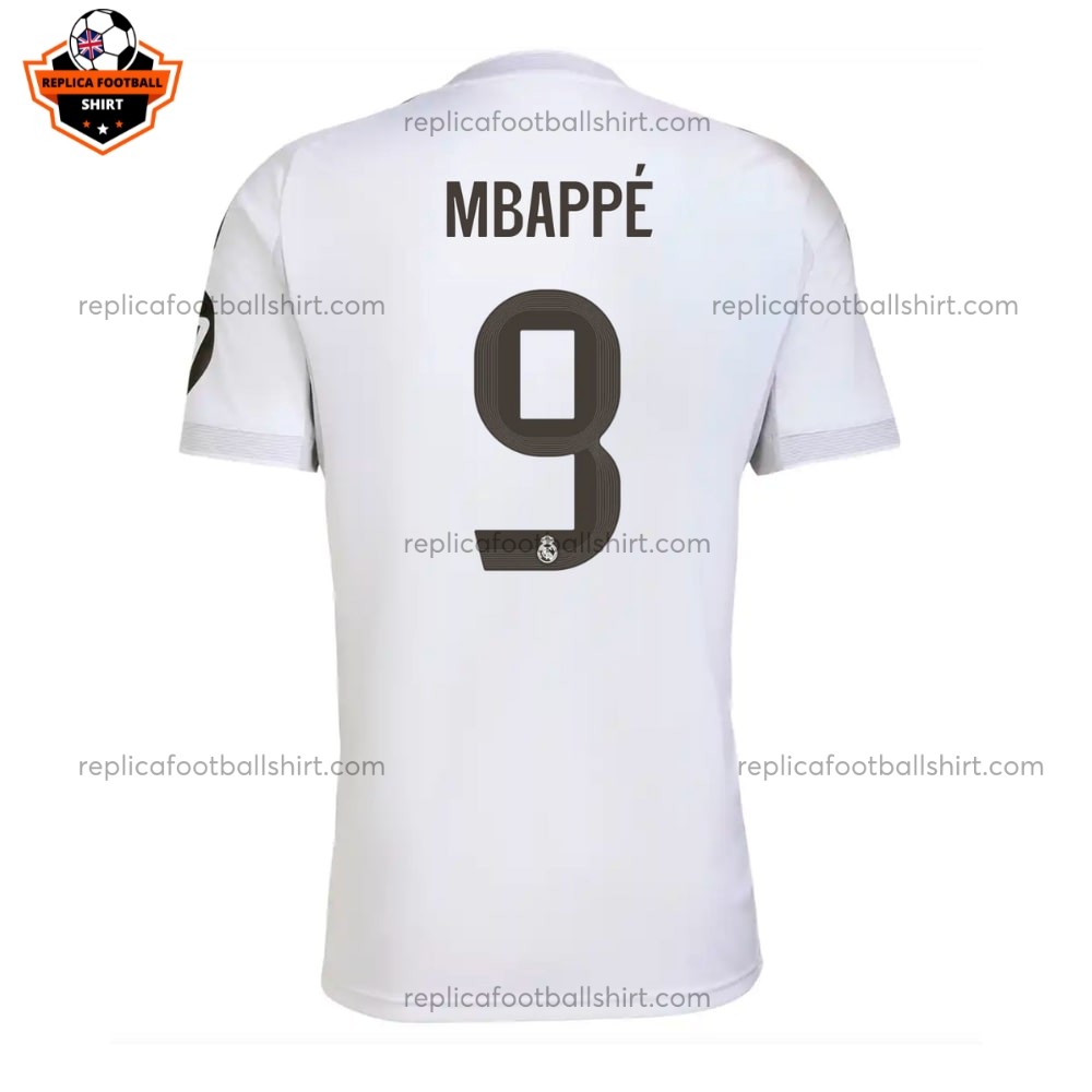 Real Madrid MBAPPE 9 Home Men Replica Football Shirt 2025/26 Back View