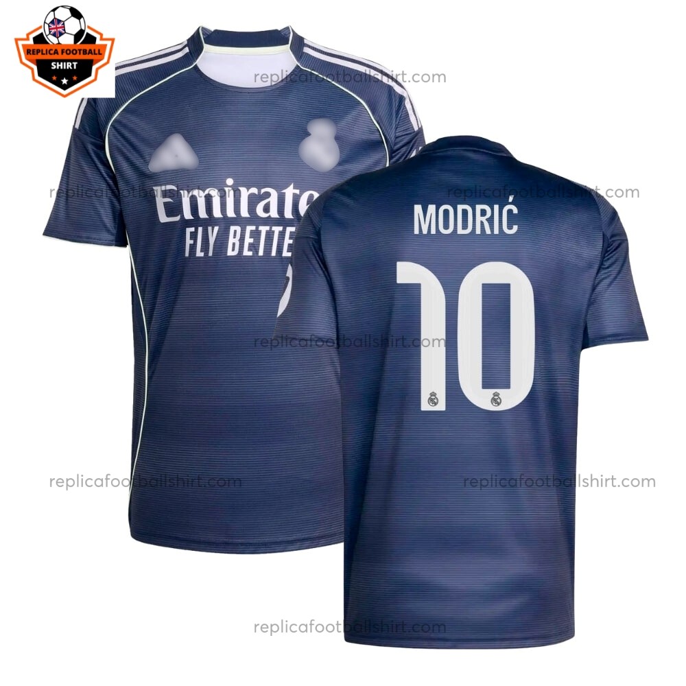 Real Madrid MODRIĆ 10 Away Men Replica Football Shirt 2025/26 Full View