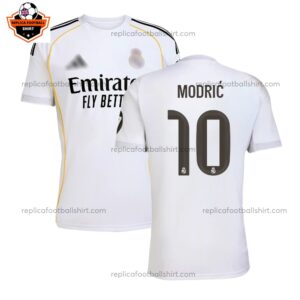 Real Madrid MODRIĆ 10 Home Men Replica Football Shirt 2025/26 Full View