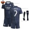 Real Madrid VINI JR. 7 Away Kid Replica Football Kit 2025/26 Full View