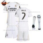 Real Madrid VINI JR. 7 Home Kid Replica Football Kit 2025/26