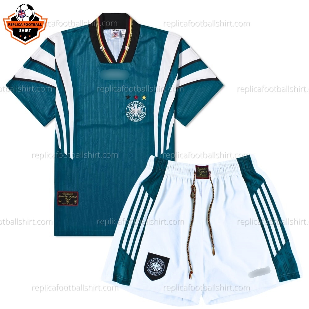 Retro Germany Away Kid Replica Football Kit 1996 - front view