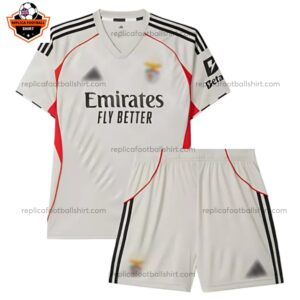SL Benfica Away Kid Replica Football Kit 2025/26 Front View