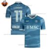 SSC Napoli Limited Edition Men Replica Football Shirt 2024/25 LUKAKU 11 Printed Full View