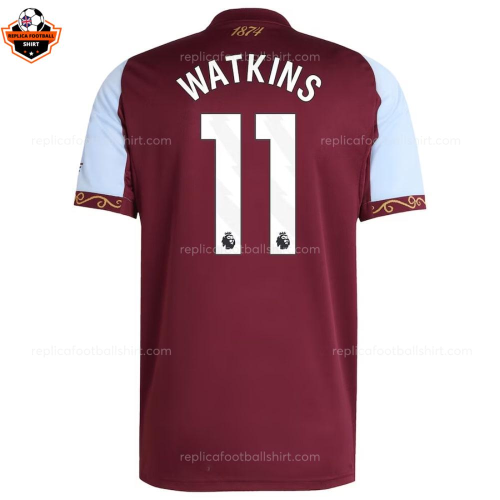 Aston Villa Home Men Replica Football Shirt 2025-26 WATKINS 11 Printed backview