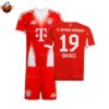 Bayern Munich Home Kid Replica Football Kit 2025-26 DAVIES 19 Printed Printed