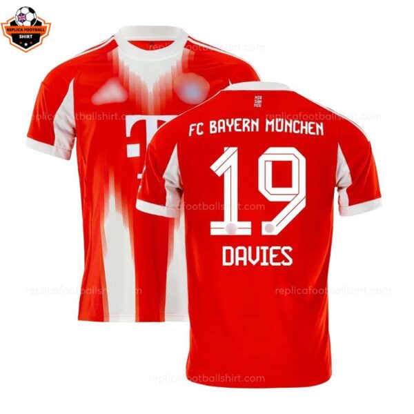Bayern Munich Home Men Replica Football Shirt 2025-26 DAVIES 19 Printed