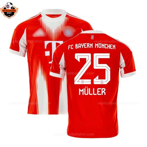 Bayern Munich Home Men Replica Football Shirt 2025-26 MÜLLER 25 Printed