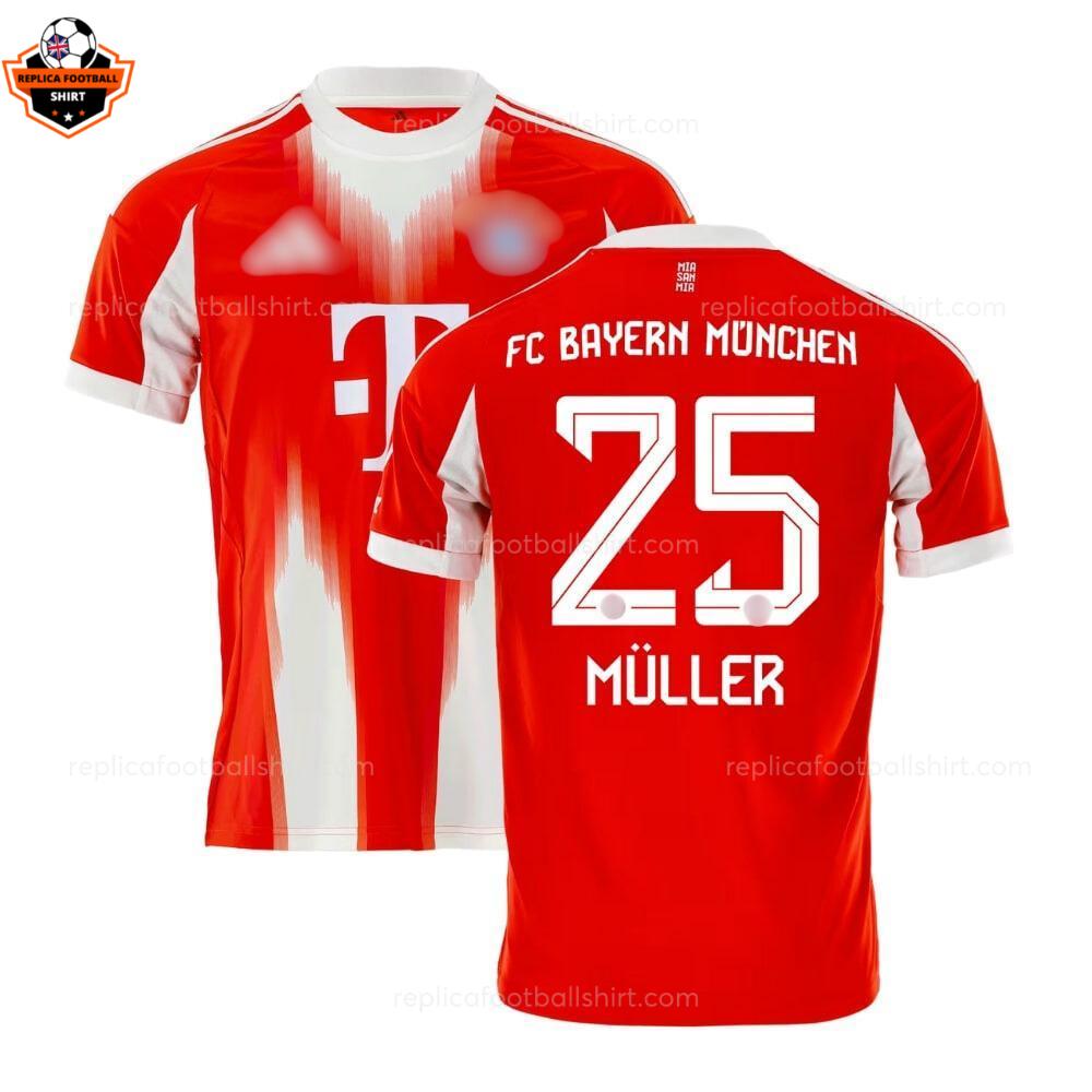 Bayern Munich Home Men Replica Football Shirt 2025-26 MÜLLER 25 Printed