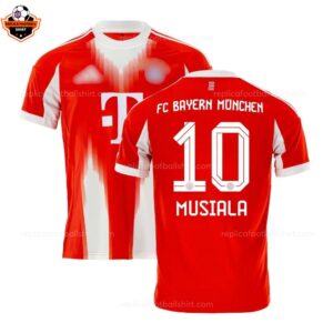 Bayern Munich Home Men Replica Football Shirt 2025-26 MUSIALA 10 Printed