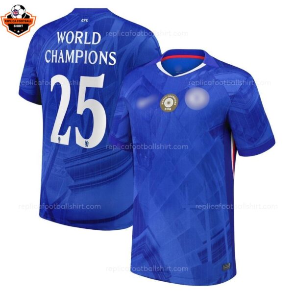 Chelsea WORLD CHAMPIONS 25 Men Replica Football Shirt 2025-26 Printed overview
