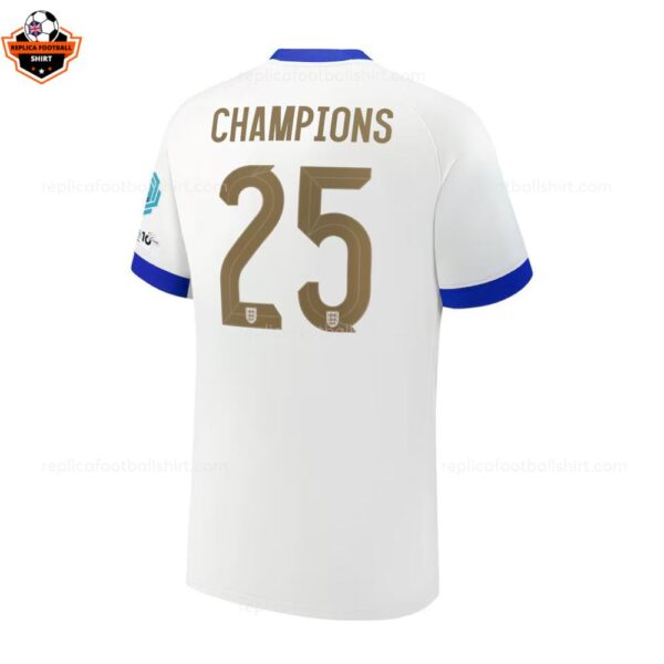 England Home CHAMPIONS 25 Men Replica Football Shirt 2025-26 Printed backview
