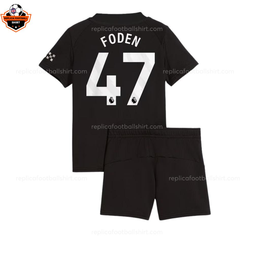 Manchester City Away Kid Replica Football Kit 25-26 FODEN 47 Printed backview
