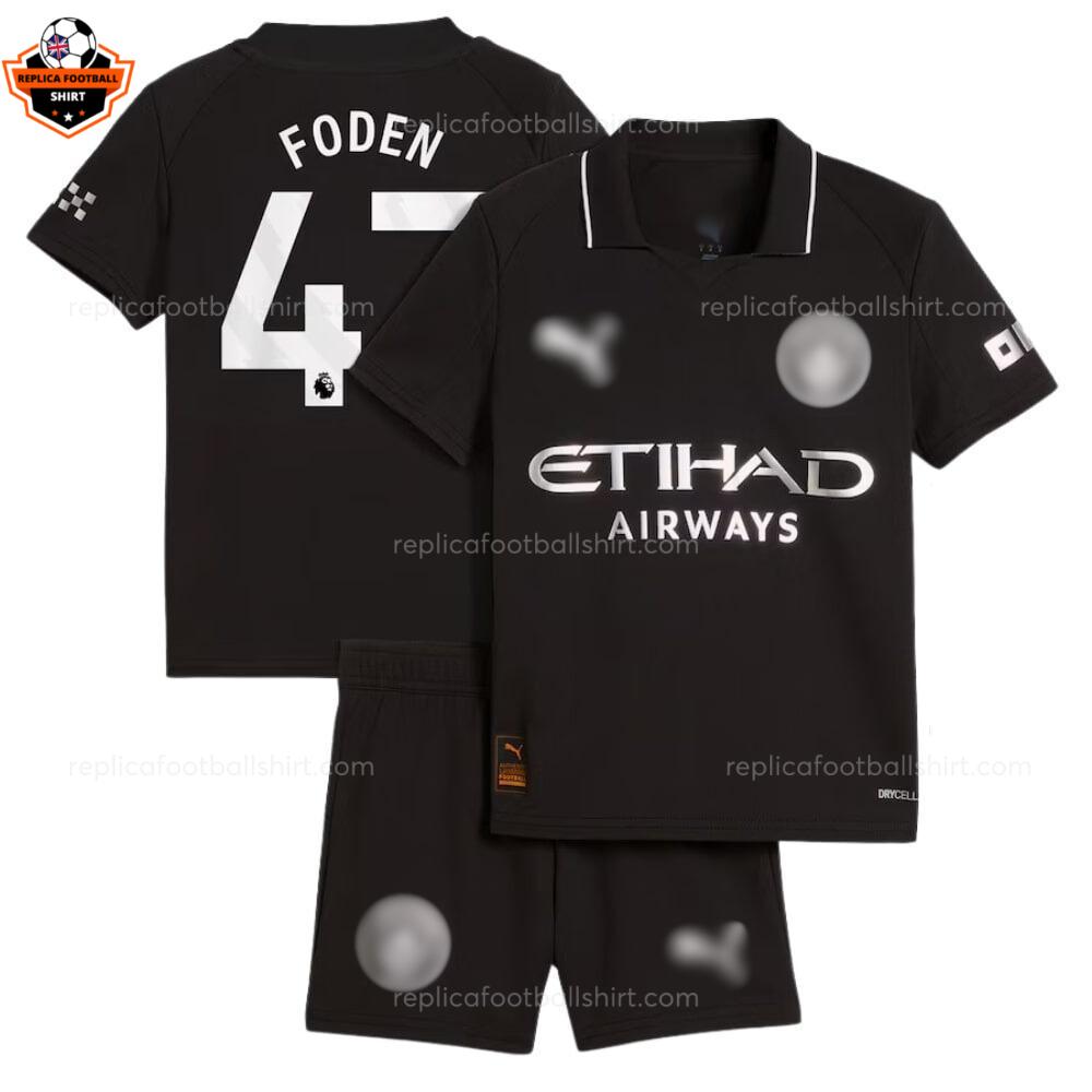 Manchester City Away Kid Replica Football Kit 25-26 FODEN 47 Printed overview