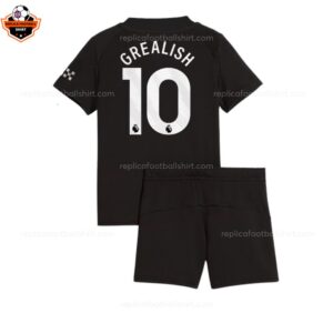 Manchester City Away Kid Replica Football Kit 25-26 GREALISH 10 Printed backview