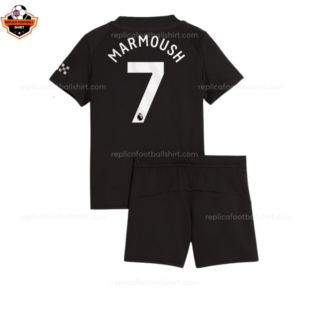 Manchester City Away Kid Replica Football Kit 25-26 Marmoush 7 Printed backview
