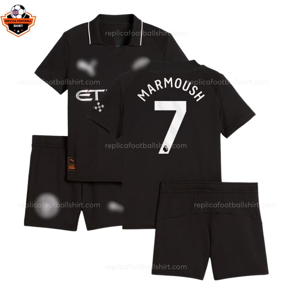 Manchester City Away Kid Replica Football Kit 25-26 Marmoush 7 Printed overview