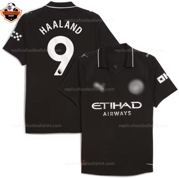 Manchester City Away Men Replica Football Shirt 25-26 HAALAND 9 Printed overview