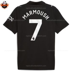 Manchester City Away Men Replica Football Shirt 25-26 Marmoush 7 Printed backview