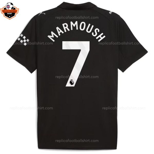 Manchester City Away Men Replica Football Shirt 25-26 Marmoush 7 Printed backview