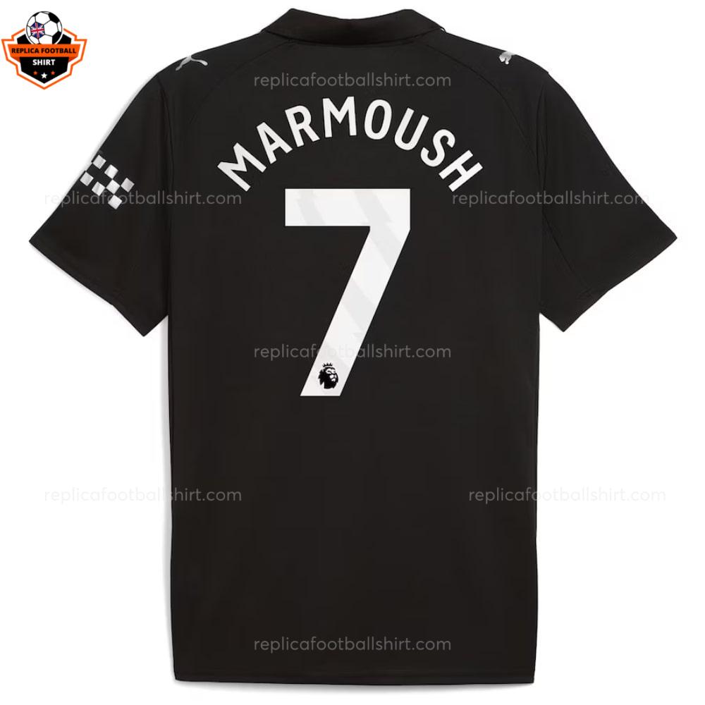 Manchester City Away Men Replica Football Shirt 25-26 Marmoush 7 Printed backview