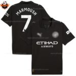 Manchester City Away Men Replica Football Shirt 25/26 Marmoush 7 Printed