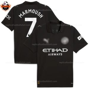 Manchester City Away Men Replica Football Shirt 25-26 Marmoush 7 Printed overview