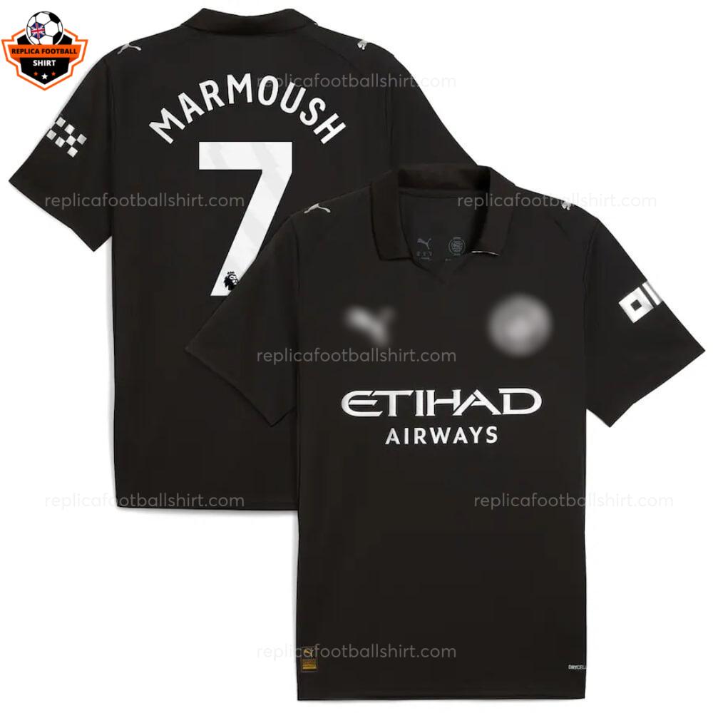 Manchester City Away Men Replica Football Shirt 25-26 Marmoush 7 Printed overview