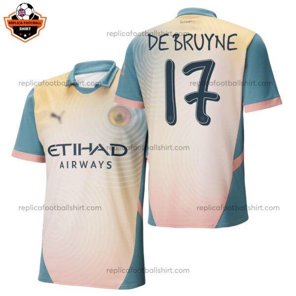 Manchester City DE BRUYNE 17 Fourth Men Replica Football Shirt 202526 Printed - overview