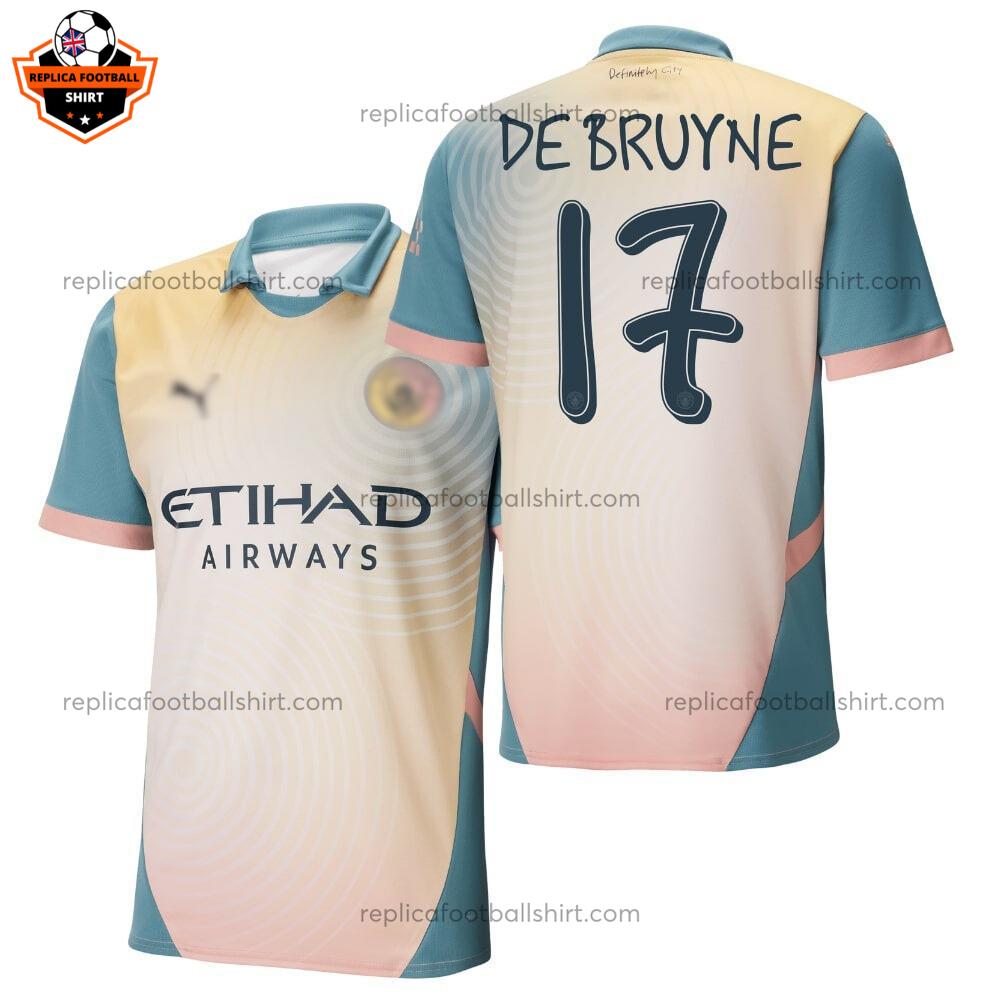 Manchester City DE BRUYNE 17 Fourth Men Replica Football Shirt 202526 Printed - overview