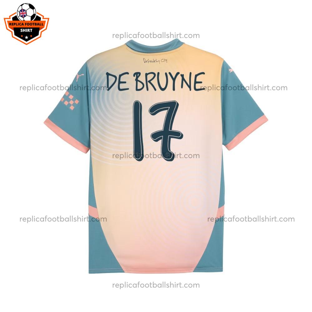 Manchester City DE BRUYNE 17 Fourth Men Replica Football Shirt 202526 Printed - backview