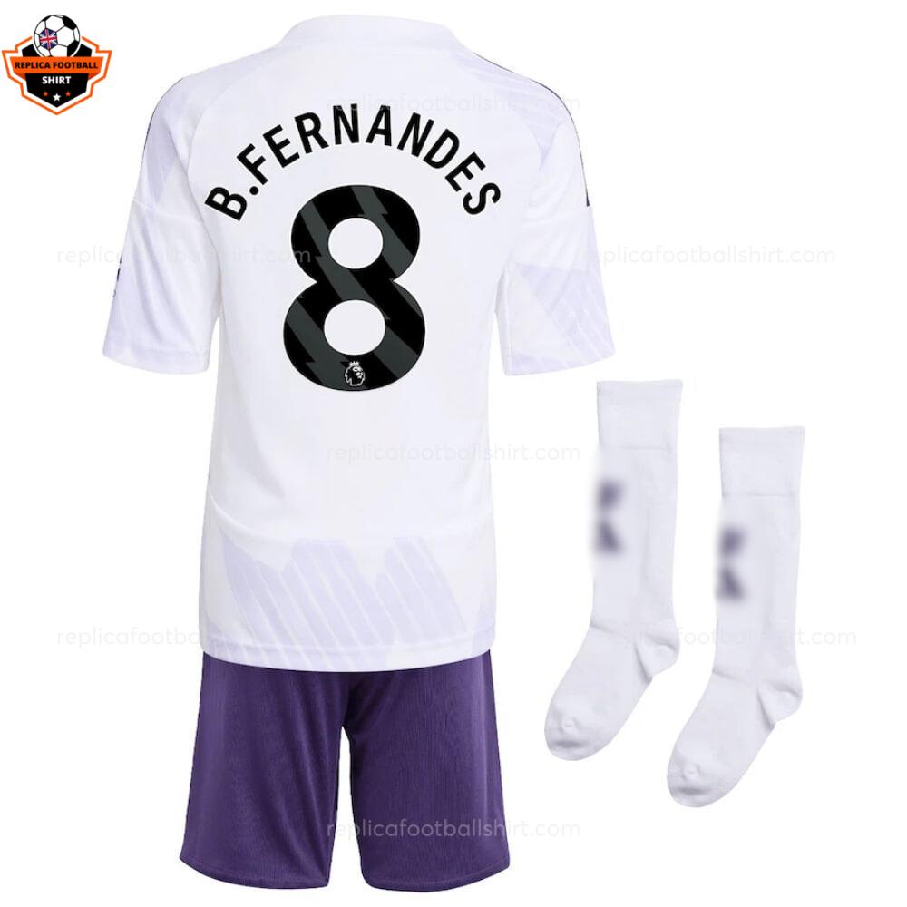 Manchester United Away Kid Replica Football Kit 2025-26 B.FERNANDES 8 Printed backview
