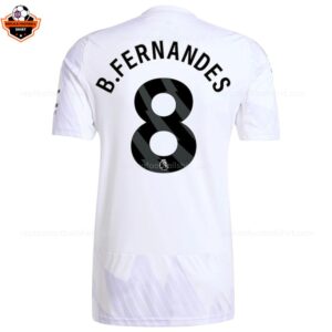 Manchester United Away Men Replica Football Shirt 2025-26 B.FERNANDES 8 Printed backview