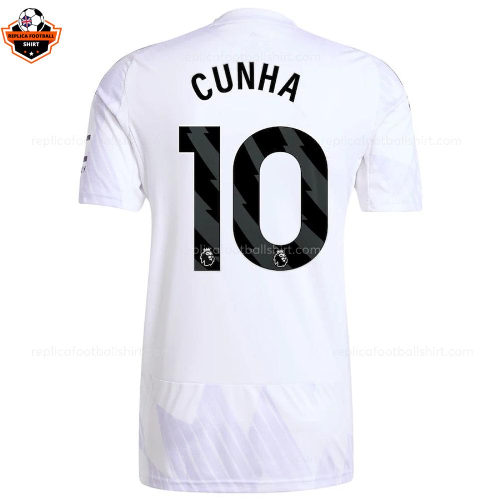 Manchester United Away Men Replica Football Shirt 2025-26 CUNHA 10 Printed backivew