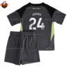 Manchester United Goalkeeper Kid Replica Football Kit 2025-26 ONANA 24 Printed backview