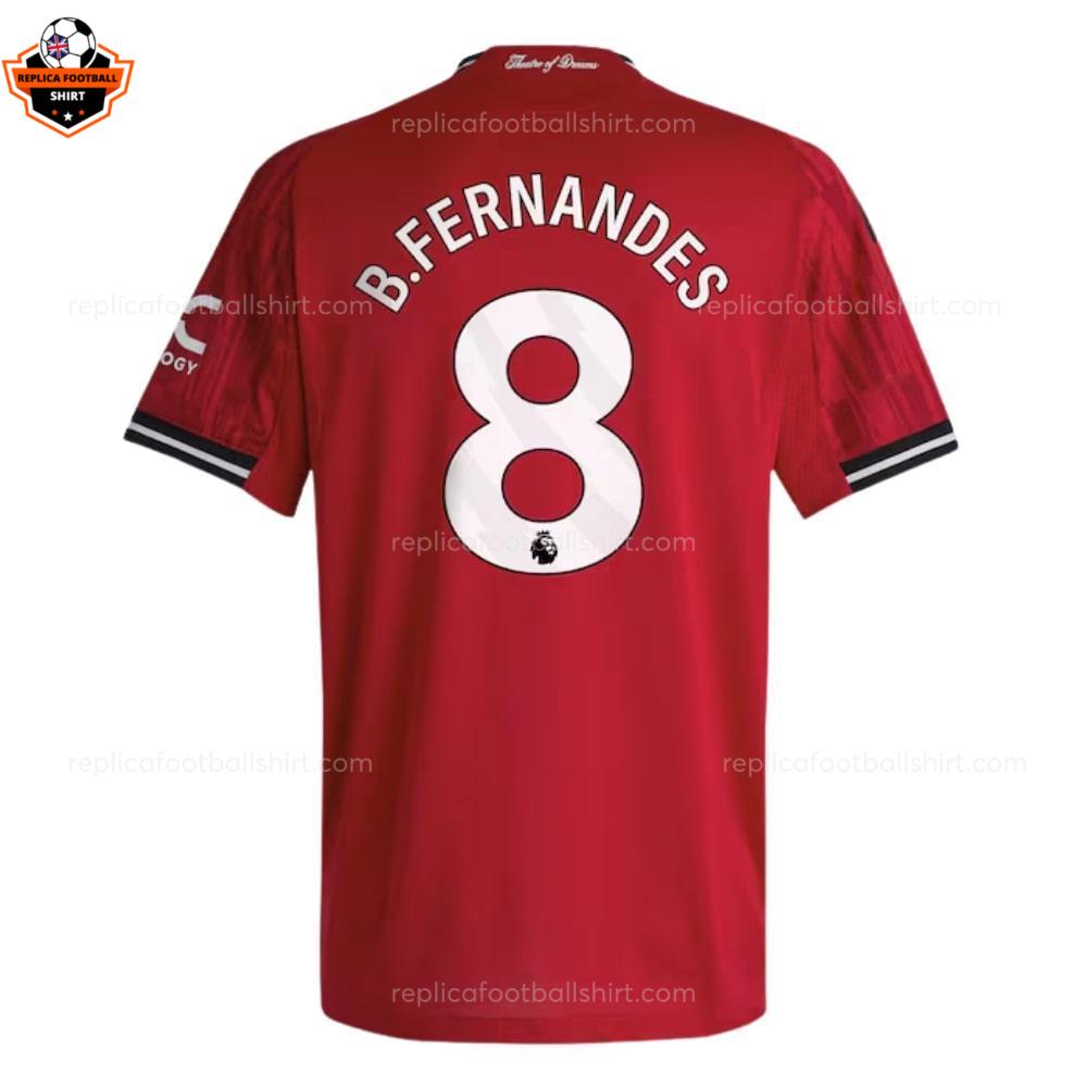Manchester United Home Men Replica Football Shirt 2025-26 B.FERNANDES 8 Printed backview