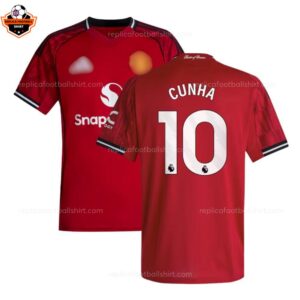 Manchester United Home Men Replica Football Shirt 2025-26 CUNHA 10 Printed overview