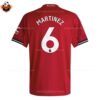 Manchester United Home Men Replica Football Shirt 2025-26 MARTINEZ 6 Printed backview