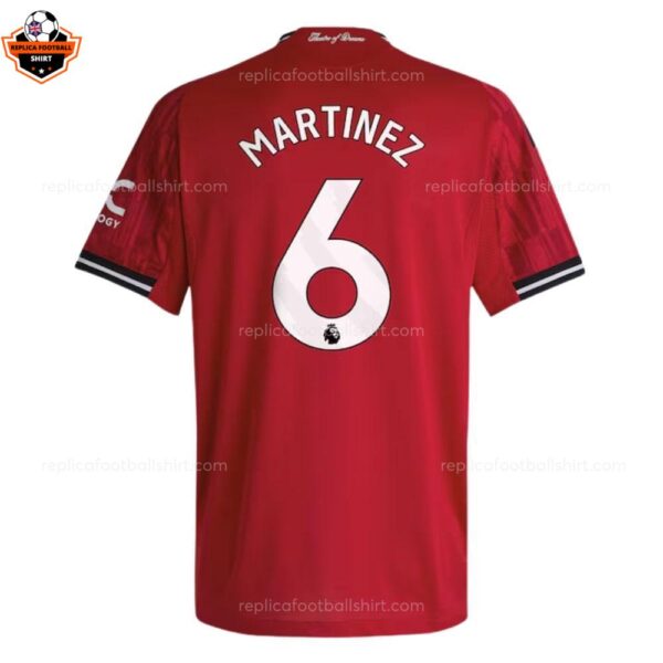 Manchester United Home Men Replica Football Shirt 2025-26 MARTINEZ 6 Printed backview