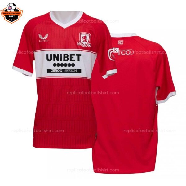 Middlesbrough Home Men Replica Football Shirt 2025-26 overview